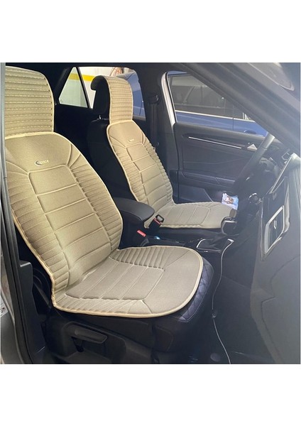 Dodge Nitro Lüx Oto Koltuk Minderi Ön Arka Oturak 3'lü Set Bumerang Serisi Bej