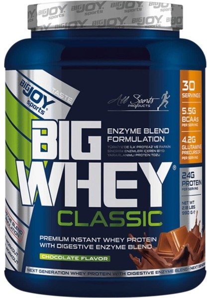 Beyaz Bigjoy Sports Bıgwhey Whey Protein Classic Çikolata 990 gr