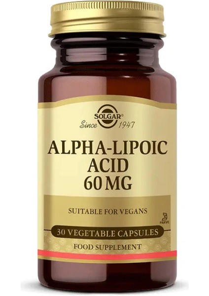 Alpha Lipoic Acid 60 Mg 30 Kapsül