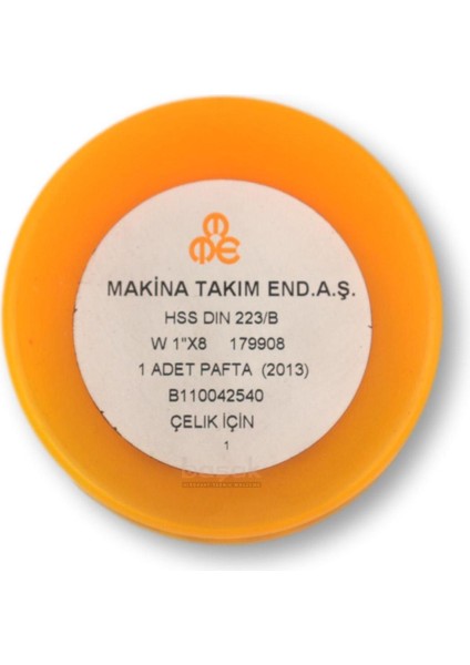 W 1 Pafta Normal Vidalı Hss Dın 223/B