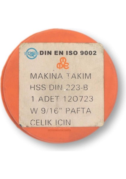 W 9/16 Pafta Normal Vidalı Hss Dın 223/B modelleri