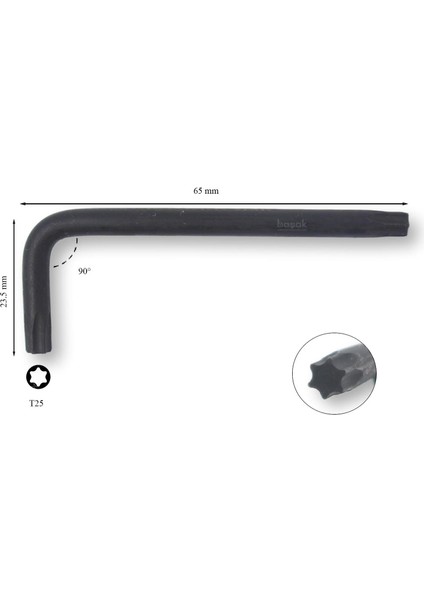 T25 Torx Allen (Alyan) Anahtar
