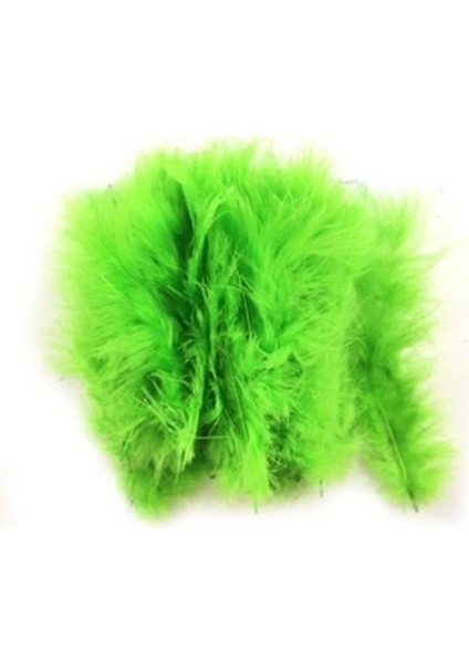 100 Adet Yeşil Kuş Tüyü Decor Green Bırd Feather Yeşil Şeffaf Balon Tüyü Dekoratik Yeşil Süsleme Tüyü