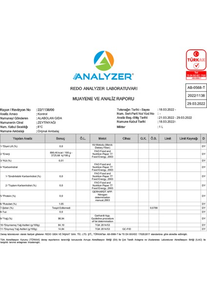 Kuzey Ege Natürel Sızma Zeytinyağı 1 Litre Pet