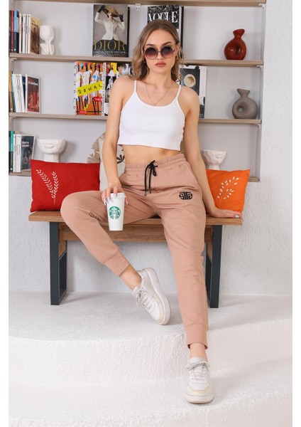 Kadın Günlük Jogger Eşofman Altı Bej indirimleri
