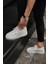 - Beyaz Floter Bağcıklı Sneakers Erkek Ayakkabı 3