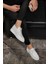 - Beyaz Floter Bağcıklı Sneakers Erkek Ayakkabı 4