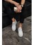 - Beyaz Floter Bağcıklı Sneakers Erkek Ayakkabı 5