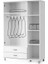 Buket Aynalı 3 Kapılı 2 Çekmeceli Gardırop Elbise Dolabı 120X46X189 3