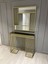 Zdesignhome 90 cm Ayna + 90X30X100 cm Dresuar Gold ( Raf Bronz Aynadır) 1