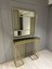 Zdesignhome 90 cm Ayna + 90X30X100 cm Dresuar Gold ( Raf Bronz Aynadır) 2