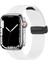 Apple Watch 7 8 45 mm Uyumlu Silikon Kordon Magnetik D Tokalı Spor Kayış Mıknatıslı Toka 2