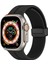 Apple Watch 7 8 45 mm Uyumlu Silikon Kordon Magnetik D Tokalı Spor Kayış Mıknatıslı Toka 5