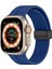 Apple Watch Ultra 49 mm Uyumlu Silikon Kordon Magnetik D Tokalı Spor Kayış Mıknatıslı Toka 1