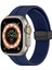 Apple Watch 7 8 41 mm Uyumlu Silikon Kordon Magnetik D Tokalı Spor Kayış Mıknatıslı Toka 5