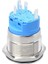 "d-36" 12 Volt 16 mm Mavi Işıklı Metal Push Buton 2