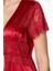 Saten Dantelli Midi Sabahlık 1020 Kırmızı 2