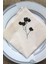6 Adet Black Rose Doğal Keten Servis Sunum Peçetesi 2