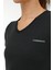 W-CT132 Basıc Modal V Nec Siyah Kadın Kısa Kol T-Shirt 4