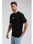 Bisiklet Yaka Siyah Slim Fit Tişört 23SSM20335 5