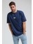 Bisiklet Yaka Indigo Slim Fit Tişört 23SSM20335 4