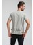 Bisiklet Yaka Gri Boyalı Slim Fit Tişört 23SSM20289 3