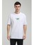 Bisiklet Yaka Beyaz Oversize Tişört 23SSM20332 5