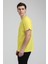 Bisiklet Yaka Sarı Slim Fit Tişört 23SSM20303 5