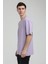 Bisiklet Yaka Lila Slim Fit Tişört 23SSM20333 3
