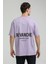Bisiklet Yaka Lila Slim Fit Tişört 23SSM20333 5