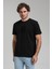 Bisiklet Yaka Siyah Slim Fit Tişört 23SSM20288 4
