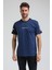 Bisiklet Yaka Indigo Slim Fit Tişört 23SSM20317 1