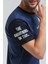Bisiklet Yaka Indigo Slim Fit Tişört 23SSM20317 4