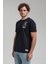 Bisiklet Yaka Lacivert Slim Fit Tişört 23SSM20299 3