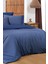 New Fancy Stripe Lacivert King Size (Battal Boy) %100 Pamuk Çizgili Nevresim Takımı 2