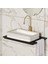 EY-7034 Tezgah Üstü Lavabo Beyaz & Altın 2