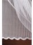 Taç Çizgili Örme Kullanıma Hazır 1/2,5 Normal Pile Tül Perde Tek Kanat - Ekru 100 x 240 cm 4