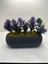 Uzun Gri Saksıda Yapay Çiçek Iğneli Çam Demeti Dekoratif Mutfak Banyo Masa Çiçeği 21X9X7 cm 1