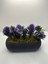 Uzun Gri Saksıda Yapay Çiçek Iğneli Çam Demeti Dekoratif Mutfak Banyo Masa Çiçeği 21X9X7 cm 2