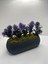 Uzun Gri Saksıda Yapay Çiçek Iğneli Çam Demeti Dekoratif Mutfak Banyo Masa Çiçeği 21X9X7 cm 3