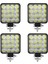 4 Adet 16 LED Kare Çalışma Lambası 110X110MM Off Road Traktör Tekne 16LED-110 1