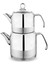 Ada Metal Çaydanlık Takımı (Büyük) - 4 Parça - Inox 1