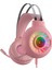 RM-K44 Zengibar Pembe 7.1 Surround Rgb Işık Efekti Mikrofonlu Oyuncu Kulaklığı RM-K44 1