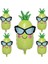 Tropical Hawaiian Summer Pineapple Ananas Şekilli Süpershape Folyo Balon 5 Adet 78*45 cm 1