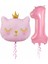 Mini Party Store Pembe Kedi Balon Set 1