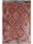 Cotton Pamuklu Çok Renkli Kiremit Tonlarda Otantik Desenli Kilim 501 1