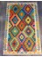 Cotton 562 Etnik Eskitme Desenli Pastel Tonlarda Dokuma Taban Kilim 2