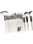 Makyaj Fırçaları 18 Adet Profesyonel Kozmetik Kit Vakfı Allık Fırçaları Seti - Silver -Black (Yurt Dışından) 2