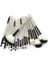 Makyaj Fırçaları 18 Adet Profesyonel Kozmetik Kit Vakfı Allık Fırçaları Seti - Silver -Black (Yurt Dışından) 4