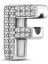 Gümüş S925 Damgalı F Harfi Zirkon Taşlı Charm 1